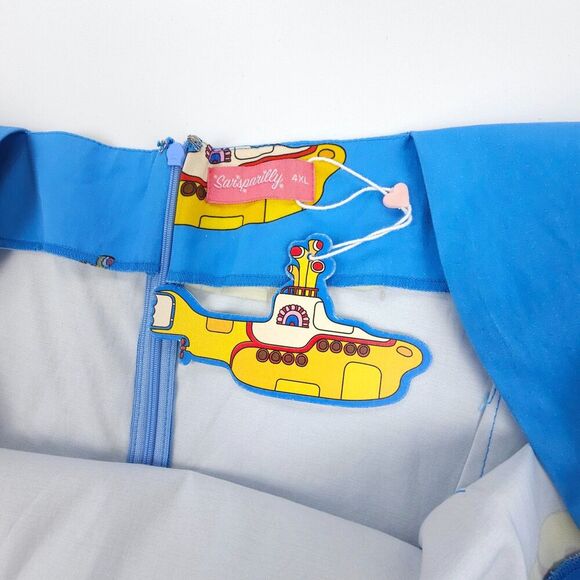 NWT Sarsparilly Beneath The Waves Jumpsuit Yellow Submarine Beatles Novelty 4X - Picture 11 of 11